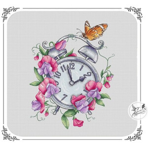 Часы в цветах