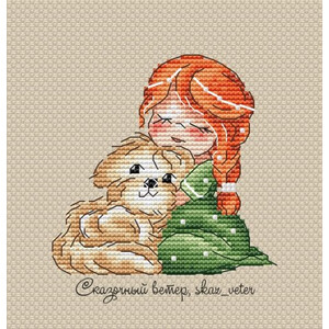 Шатенка с собакой