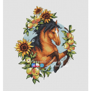 Август. Конь в яблоках